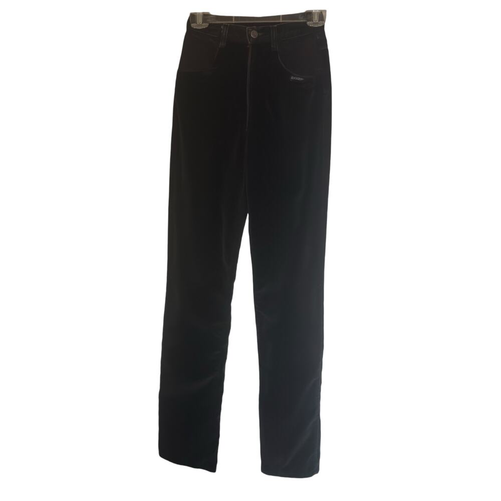 Vtg Rocky Mountain Jeans Rockies Black High Rise Velvet